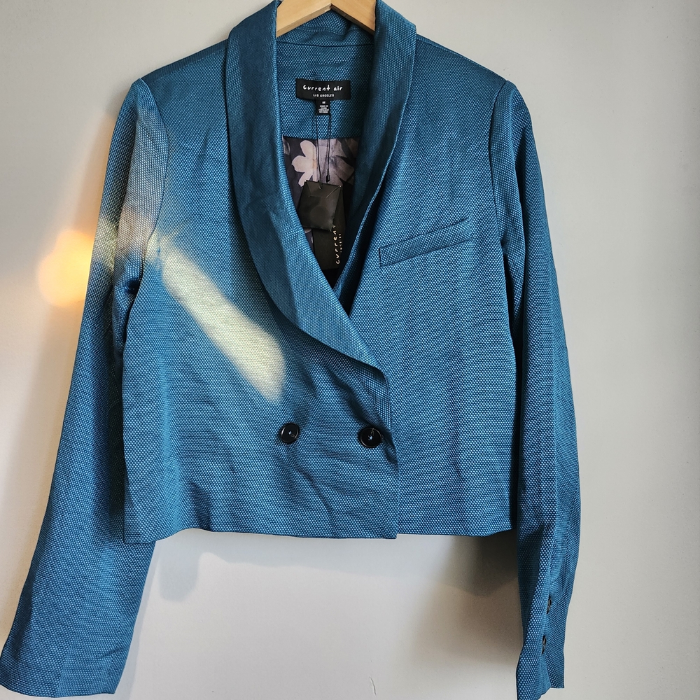 Teal Double-Breasted Women's Jacket